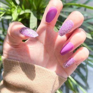 GORGEOUS New! Long Fuchsia Press On Nails